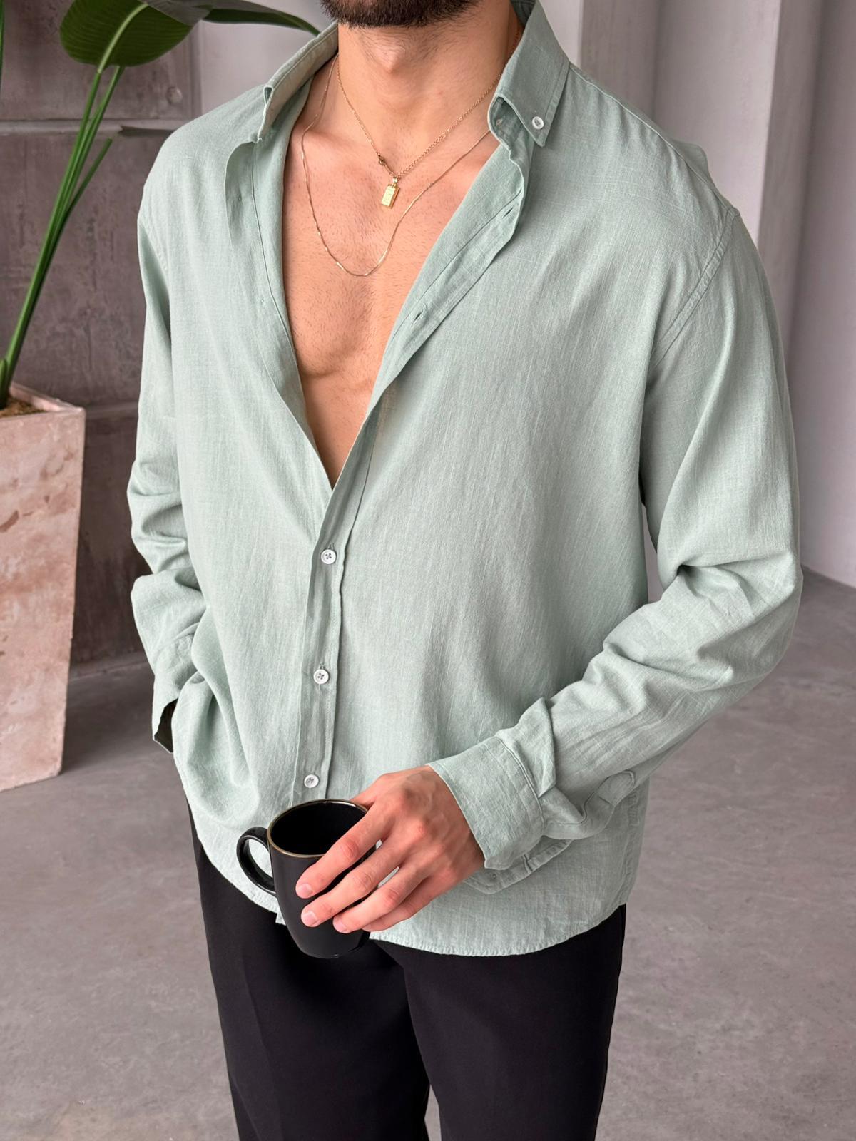 Fresh Linen Shirt - Mint | GML.05