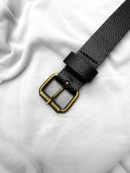 AK101 Thin Belt with Pattern – Black