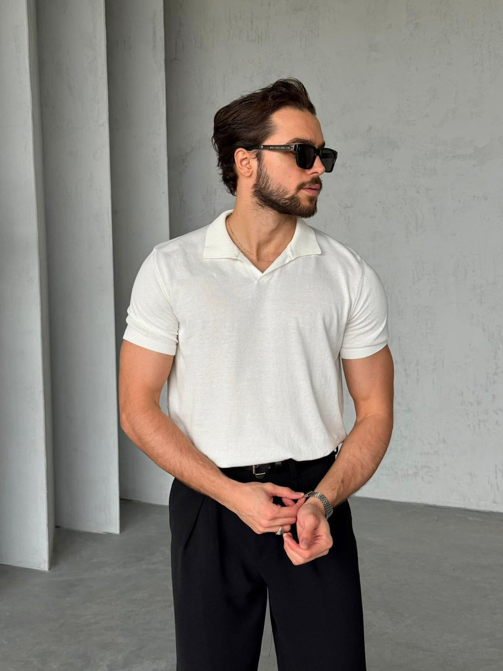 T-shirt Basic Polo - White | TST.07