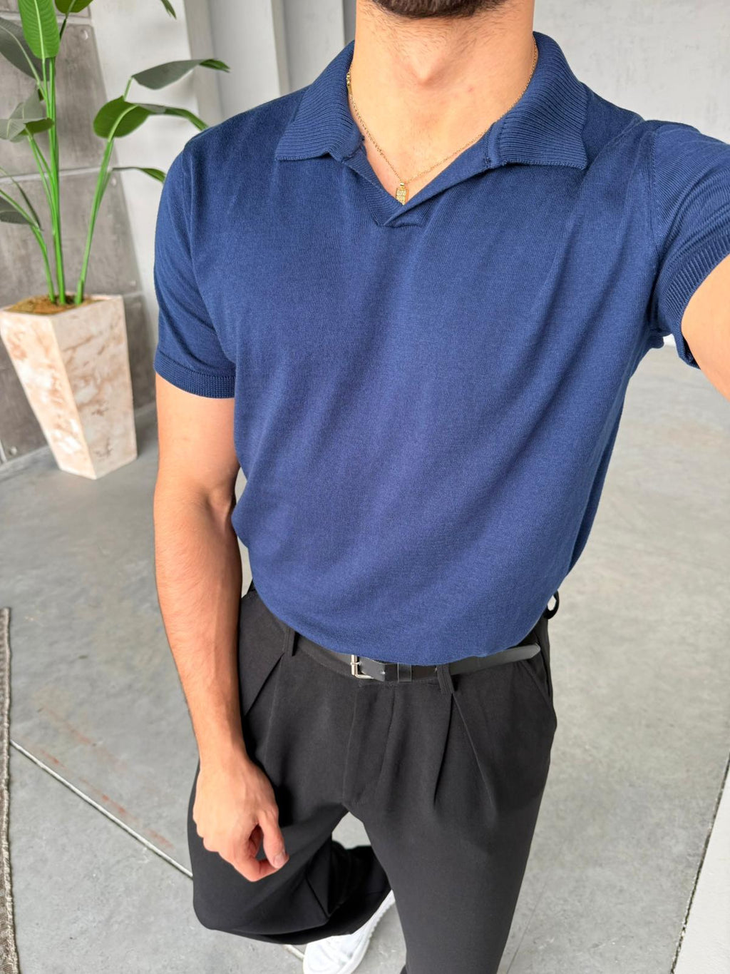 T-shirt Basic Polo - Blue | TST.07