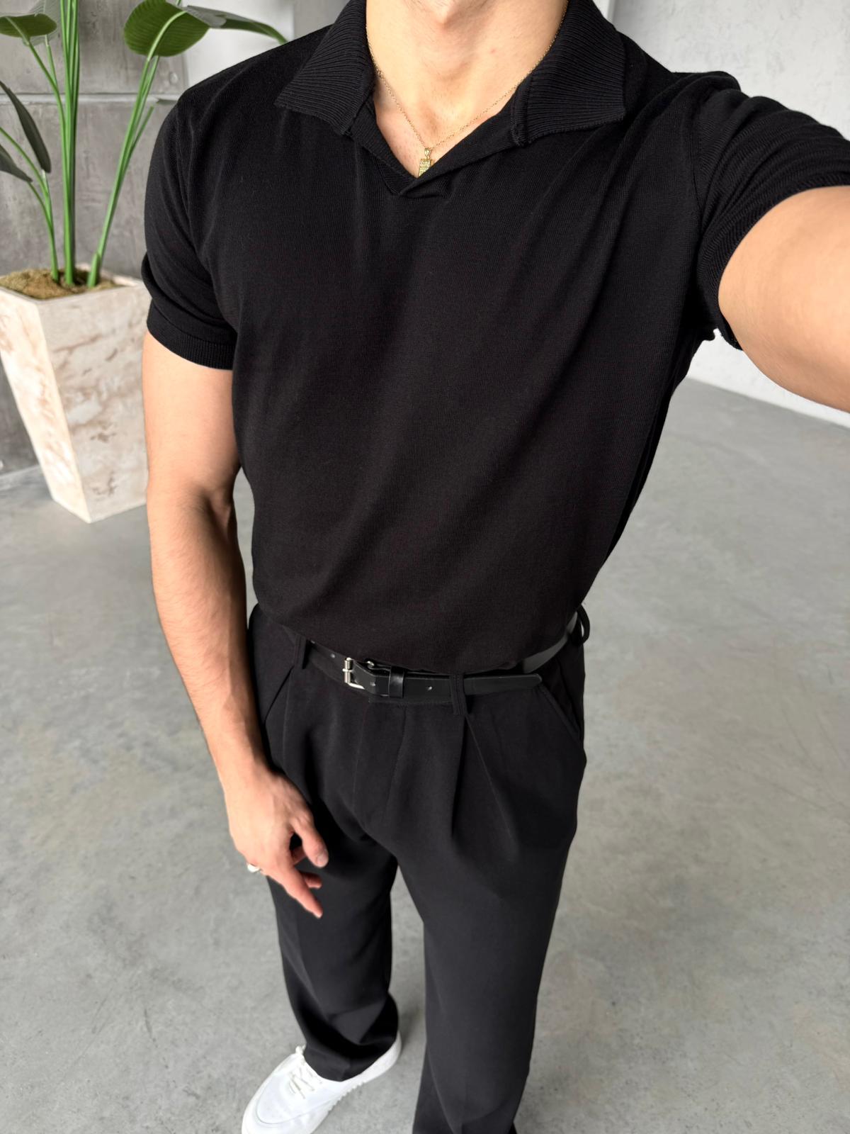 T-shirt Basic Polo - Black| TST.07