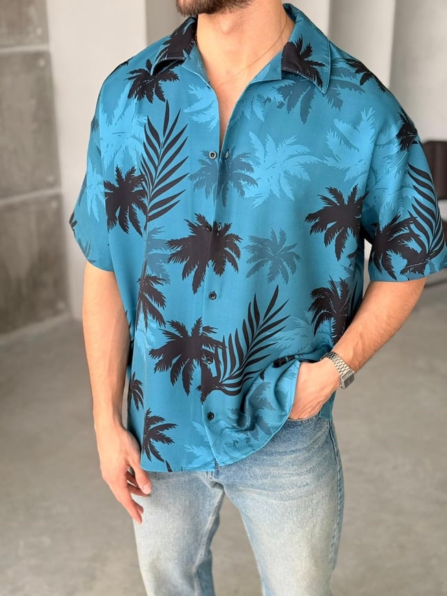 PALMA BLUE Oversize Shirt | GML.016