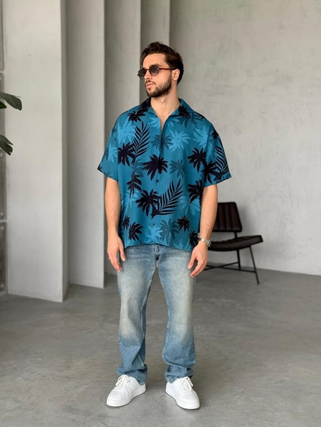 PALMA BLUE Oversize Shirt | GML.016