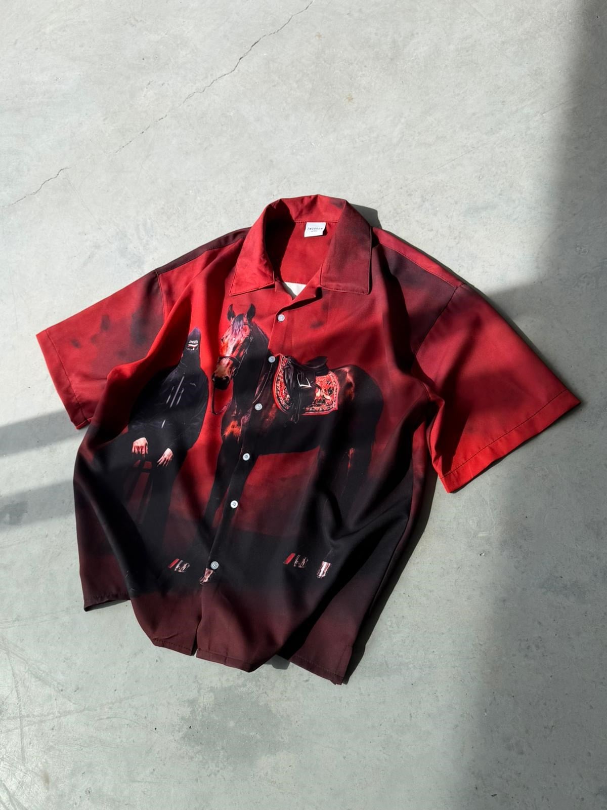 Bold Print Oversized Shirt