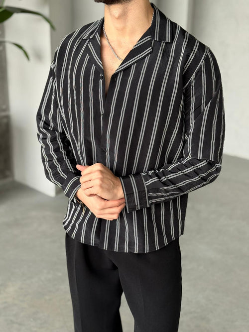 Camp Collar Stripe Shirt