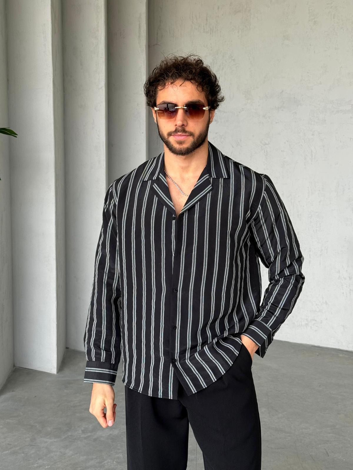 Camp Collar Stripe Shirt