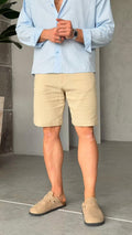 Premium Waffle shorts - Cream