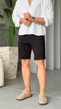 Premium Waffle shorts - Black