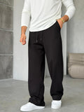 Stitch Detail Baggy Sweatpants – Black