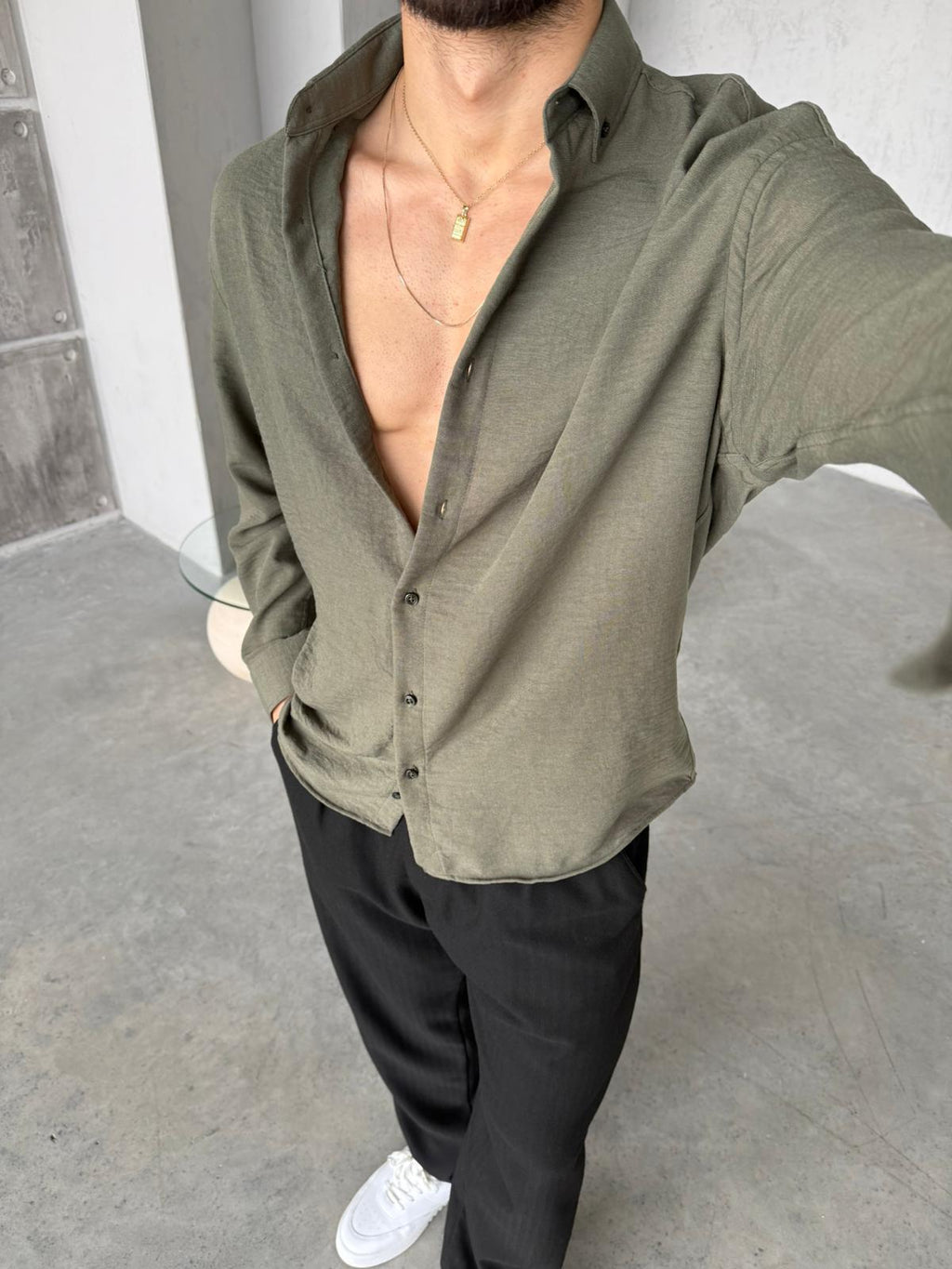 Shirt Oversize - Haki | Sel.02