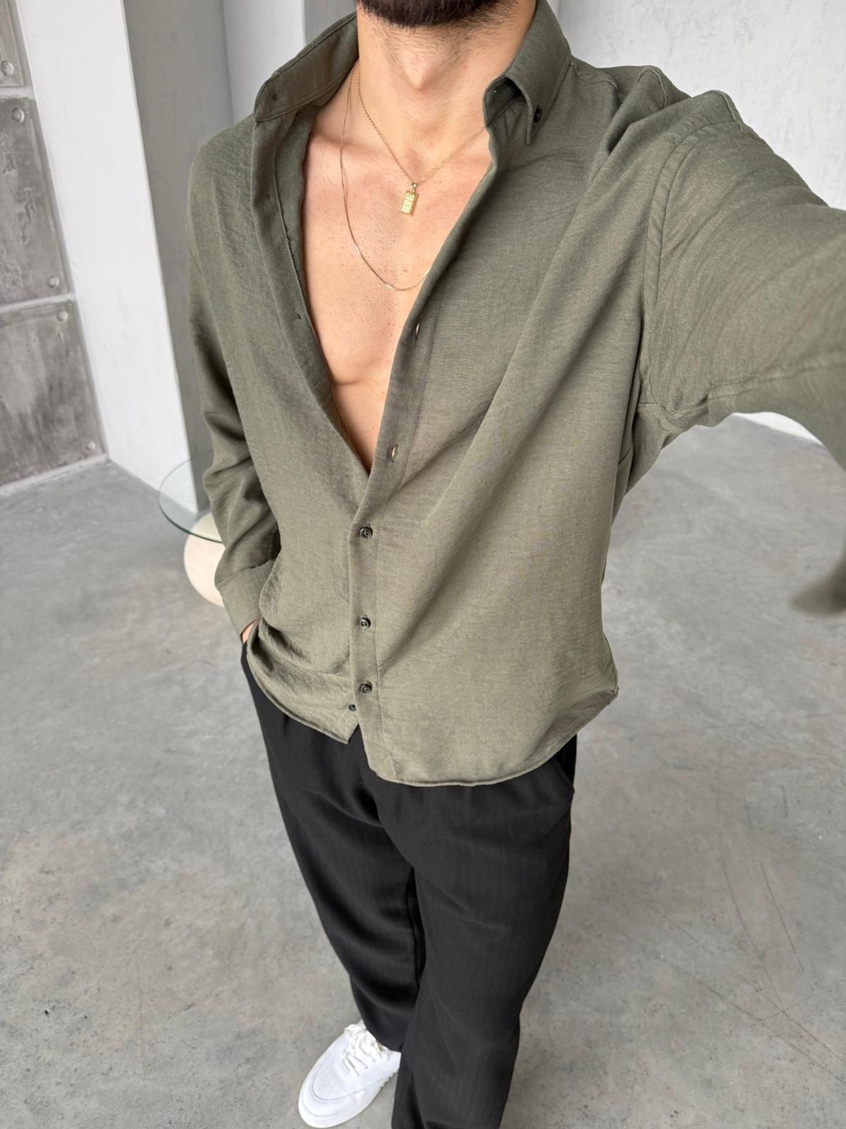 Shirt Oversize - Haki | Sel.02