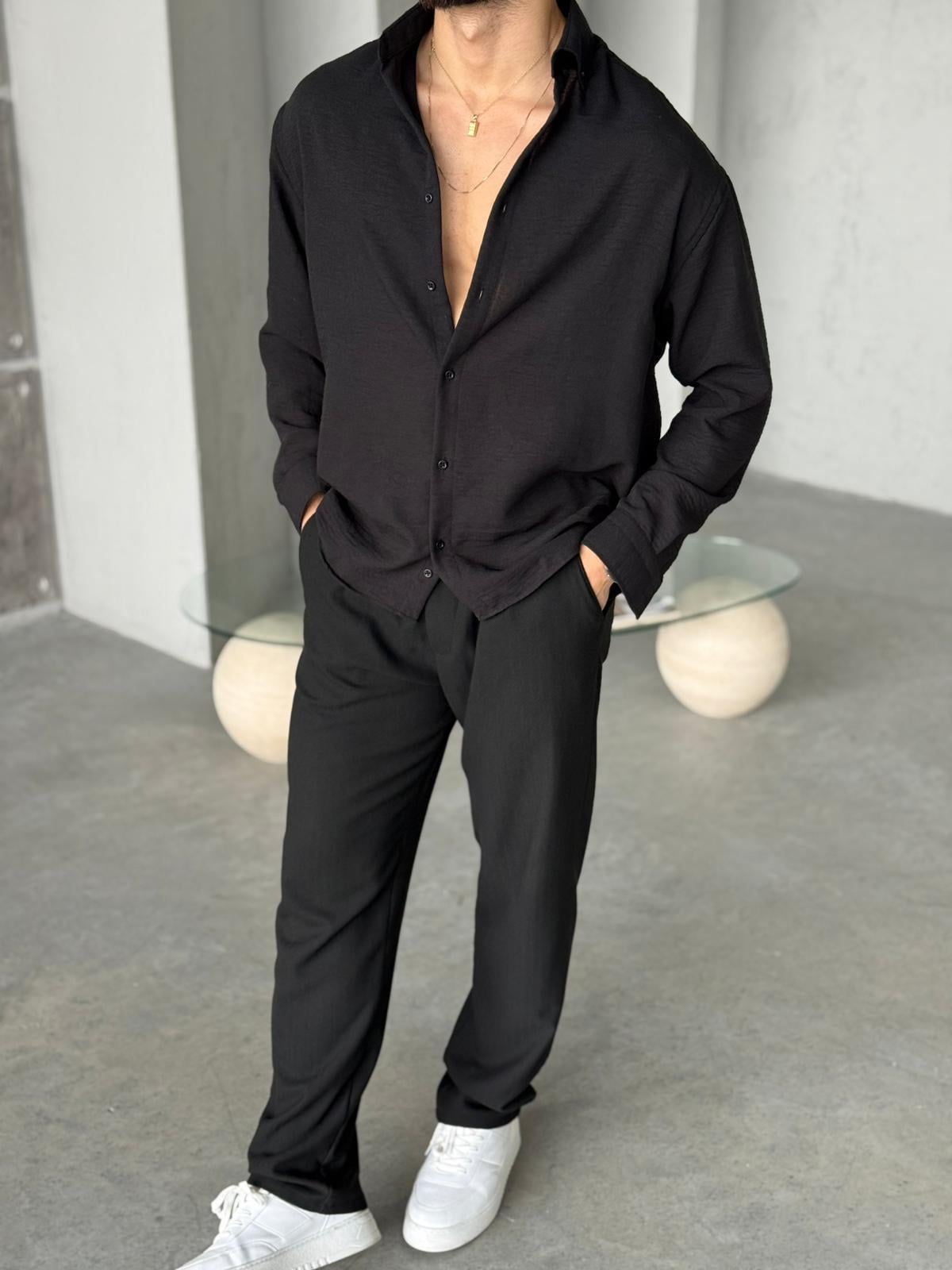 Këmishë Oversize - e zezë