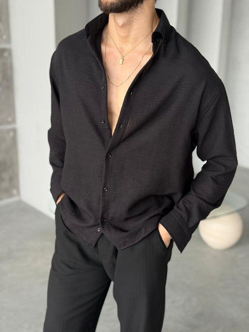 Këmishë Oversize - e zezë