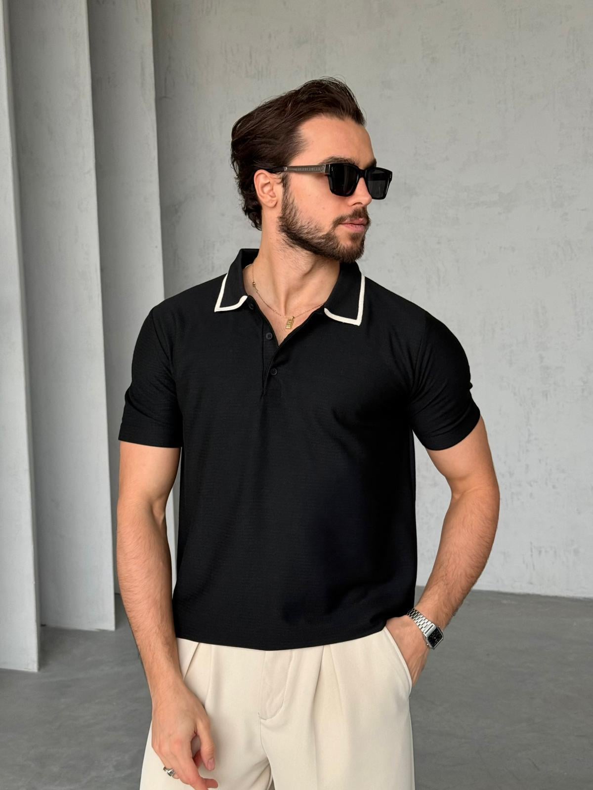 T-shirt Polo - Black | TST.04