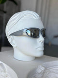 G115 Mirrored Lens Grey Frame Sunglasses
