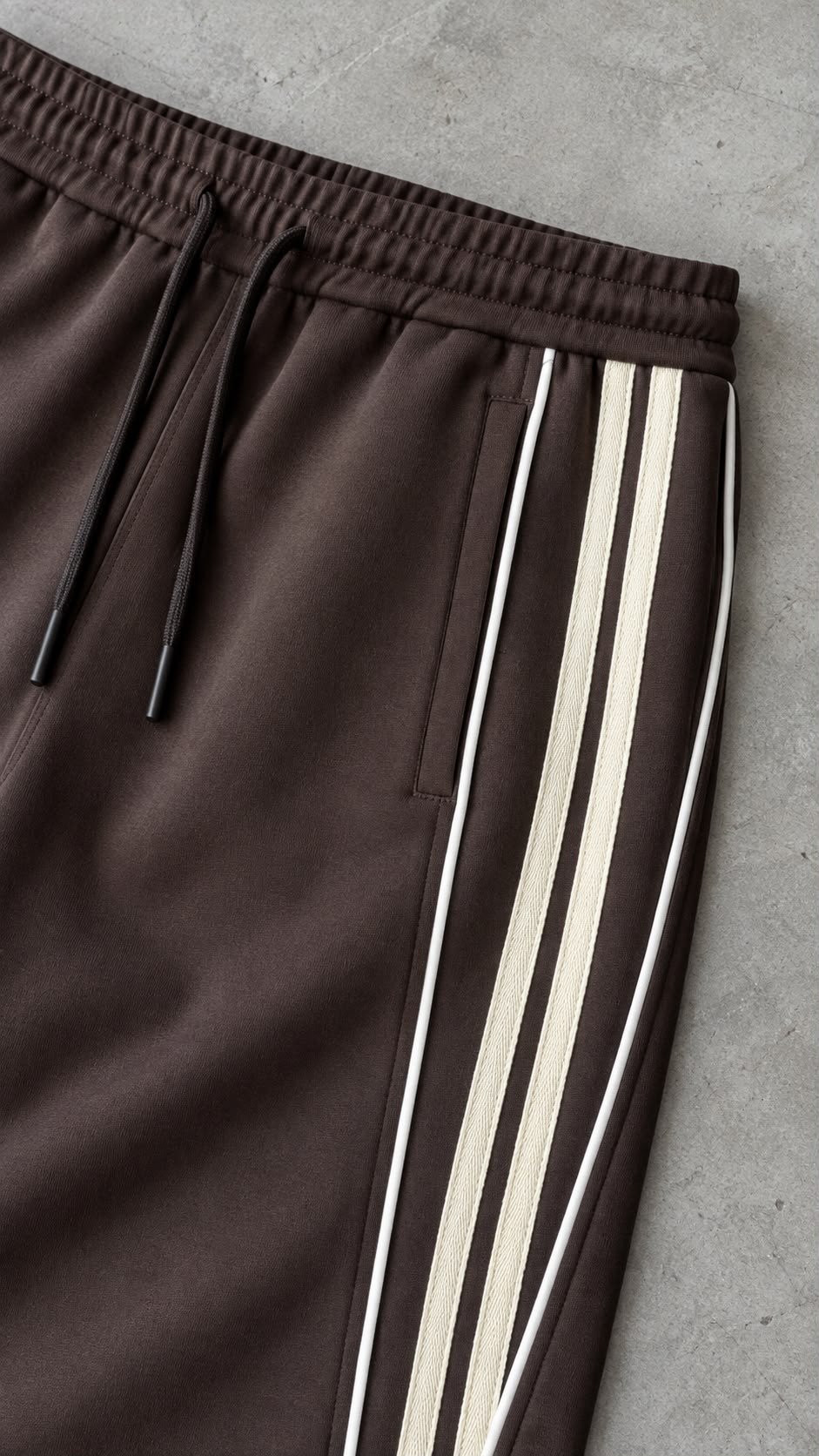 Striped Boyfriend Tracksuit Pants – Brown