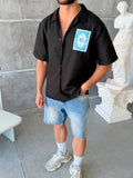 Infinity Blue Oversize Shirt - Black
