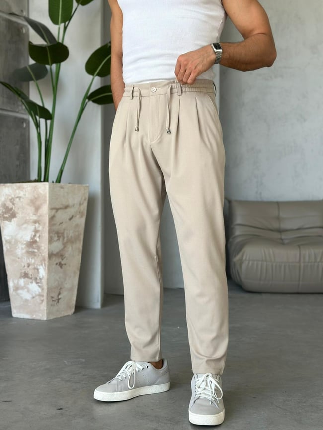 Jogger Pantolon - Cream  | PNT.012