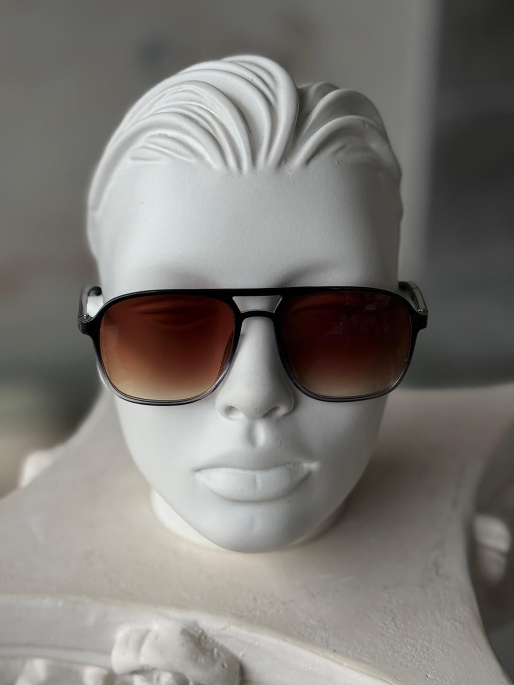 Brown Gradient Lens Black Frame Sunglasses