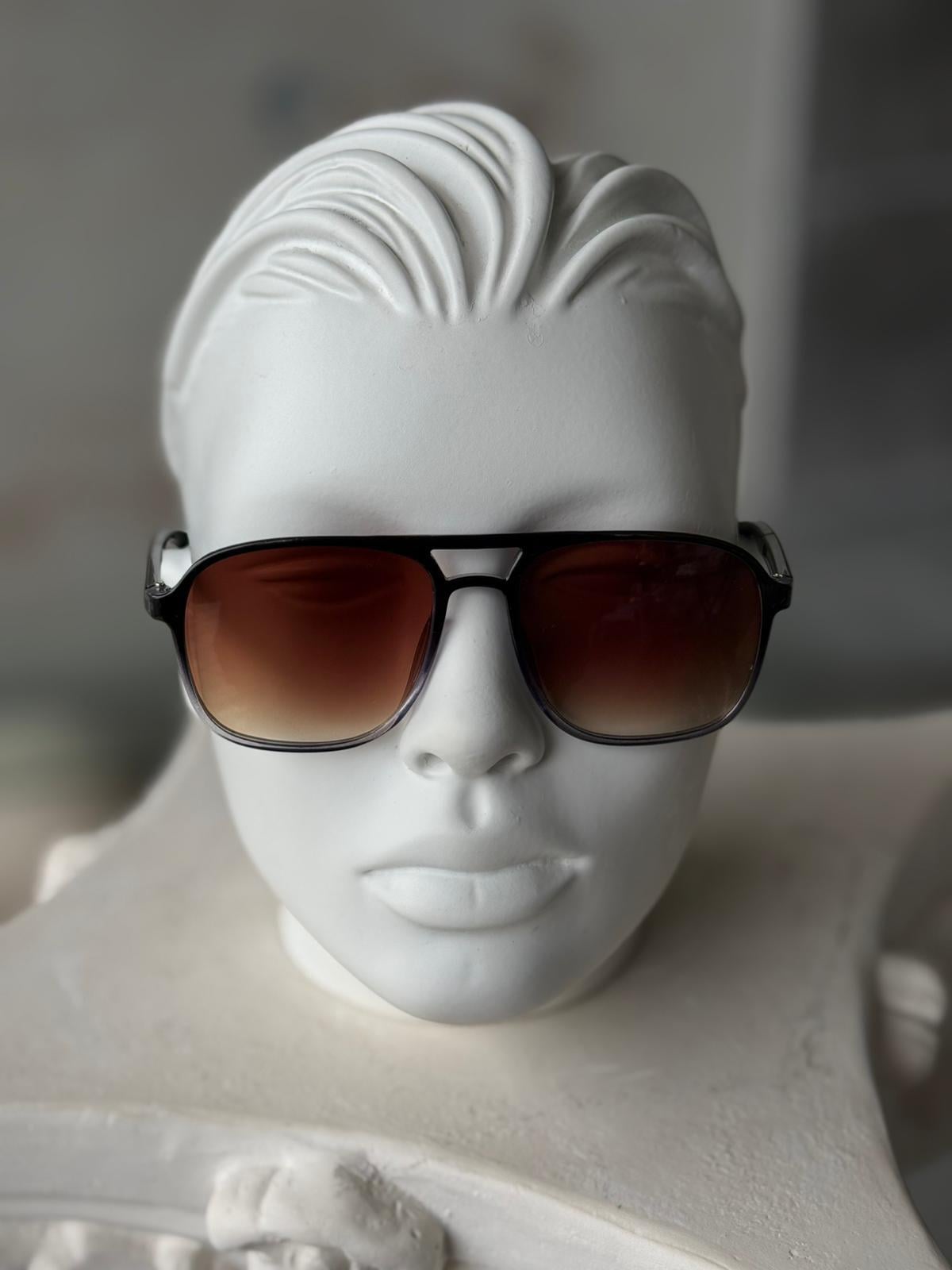 Brown Gradient Lens Black Frame Sunglasses