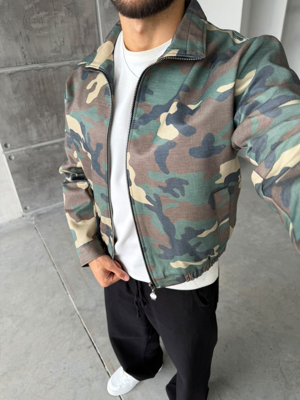 Camouflage Zip-Up Jacket