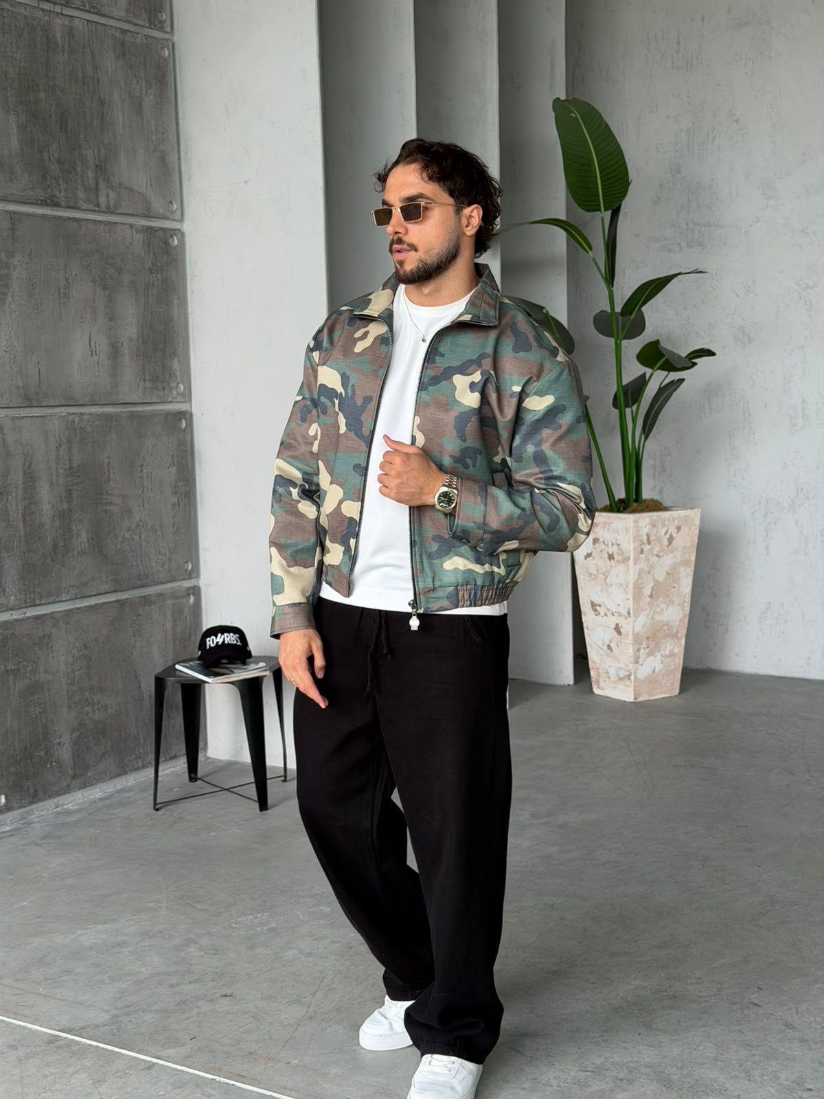 Camouflage Zip-Up Jacket