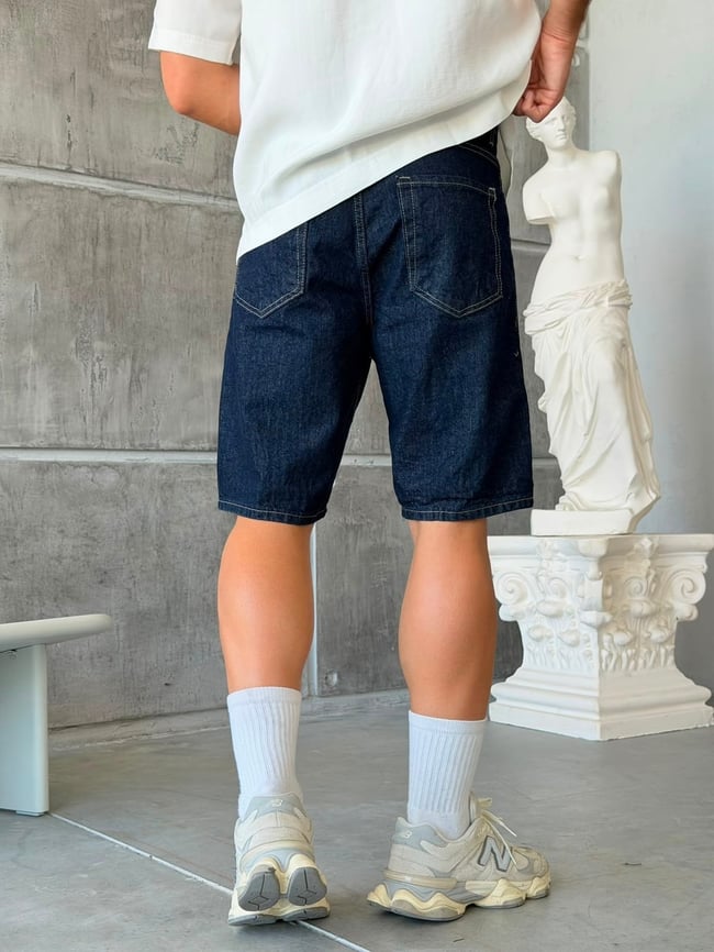 Dark Navy Washed Shorts
