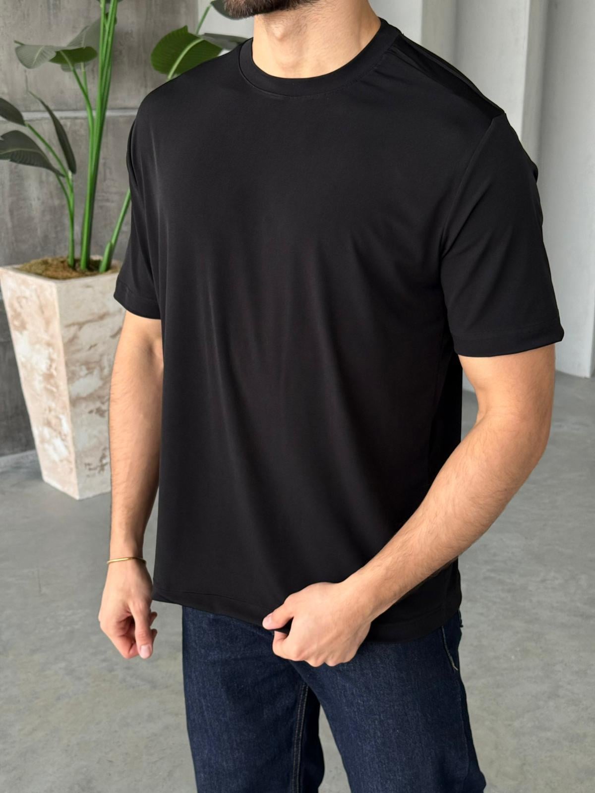 T-shirt Modal Basic - Black | TST.013