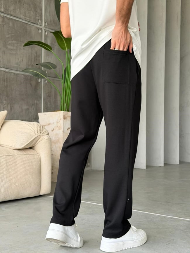 Modal Fabric Jogger Pants – Black | PNT.011