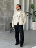 Double-Breasted Trench Jacket – Cream
