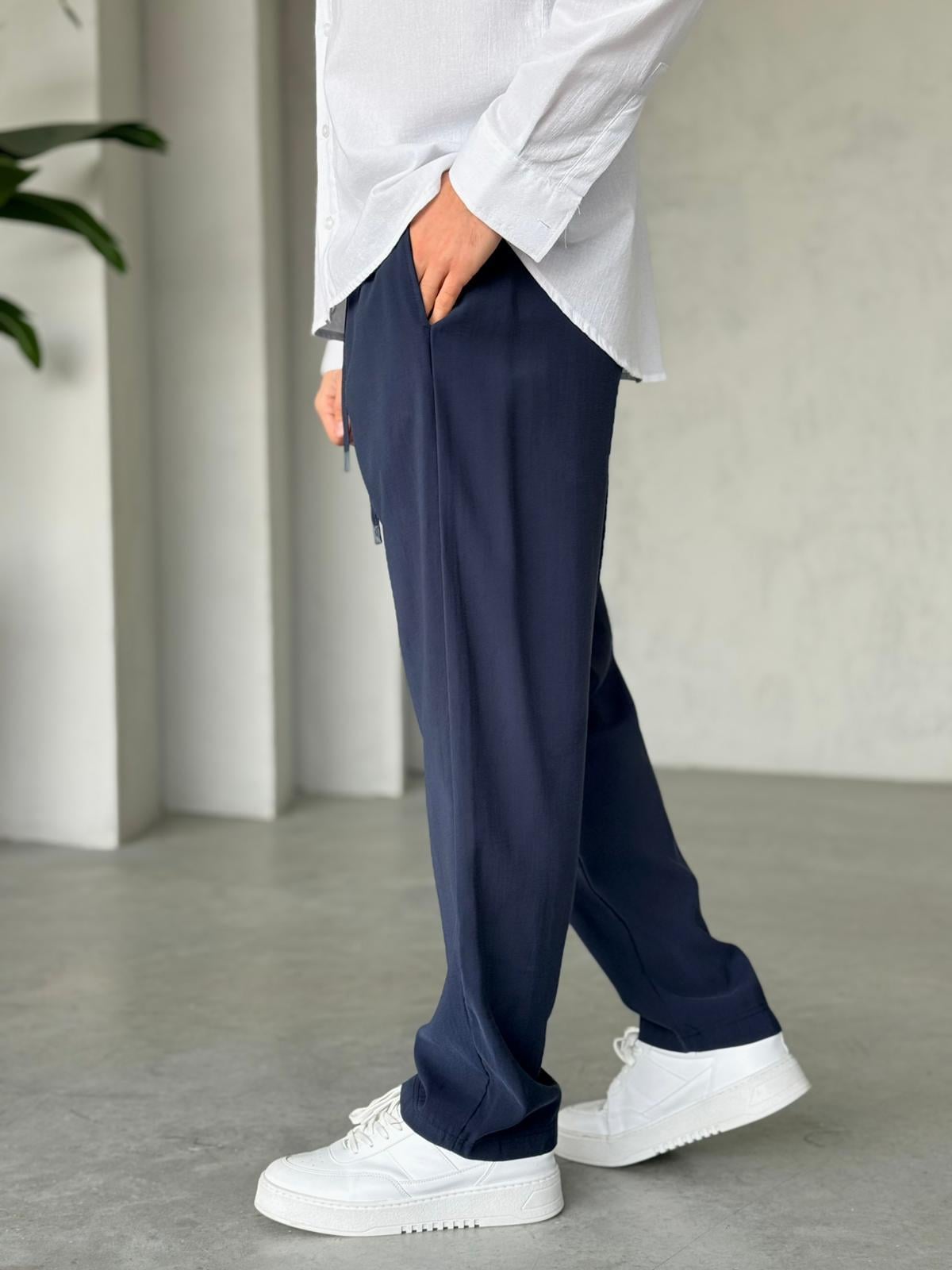 Modal Baggy Jogger Pants M – Navy | PNT.05