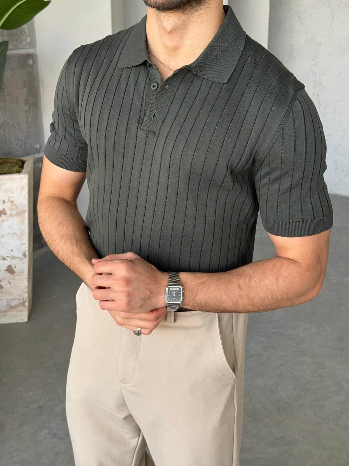 Polo Knit – Haki | TST.019