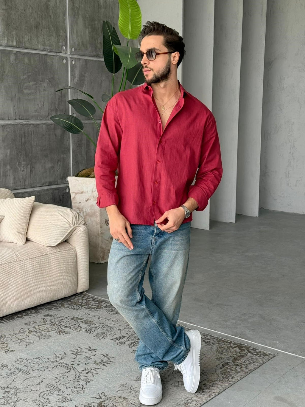 Soft Texture Shirt Bordo | GML.019