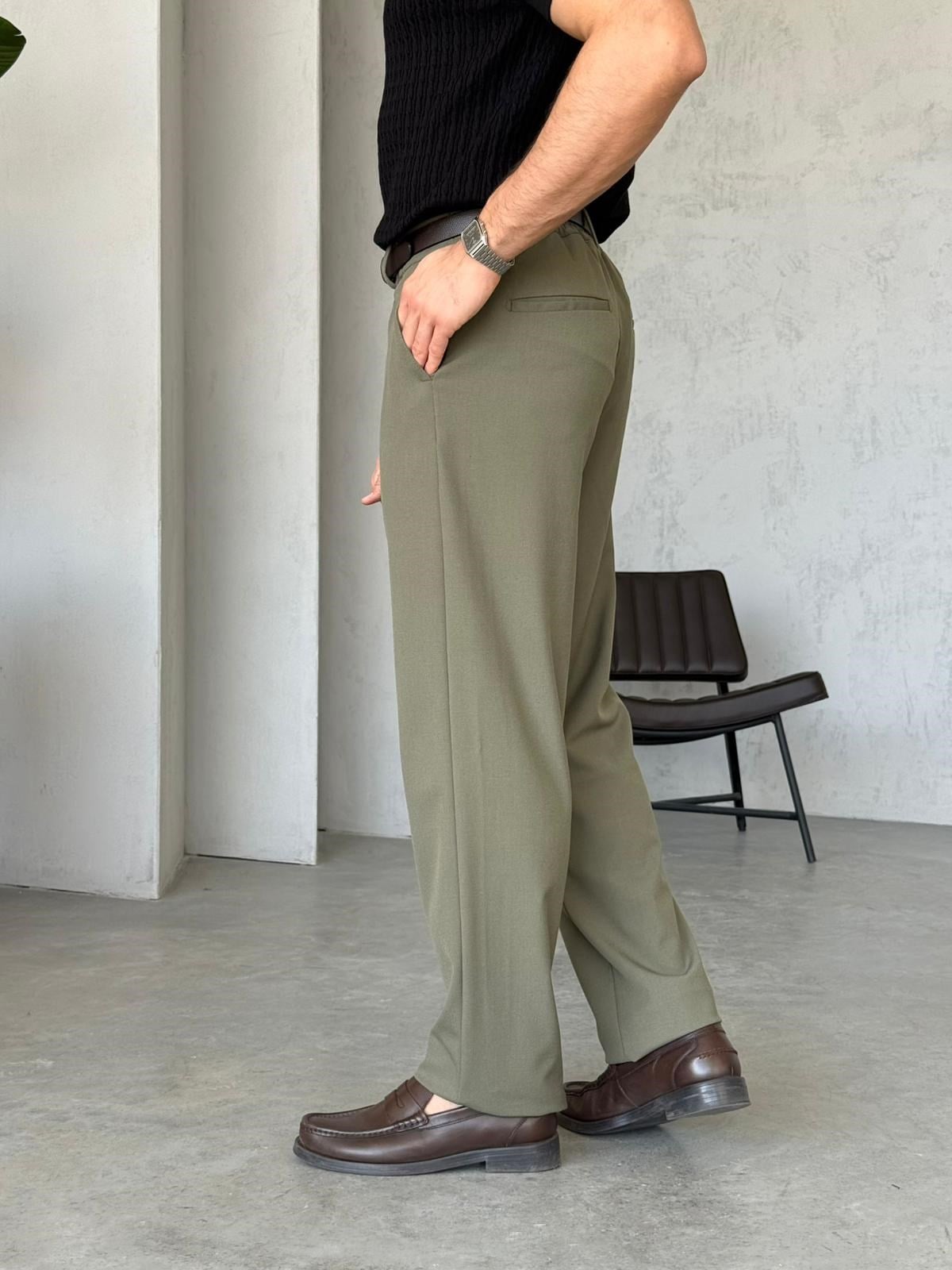 Baggy Fit Pants W – Haki | PNT.03