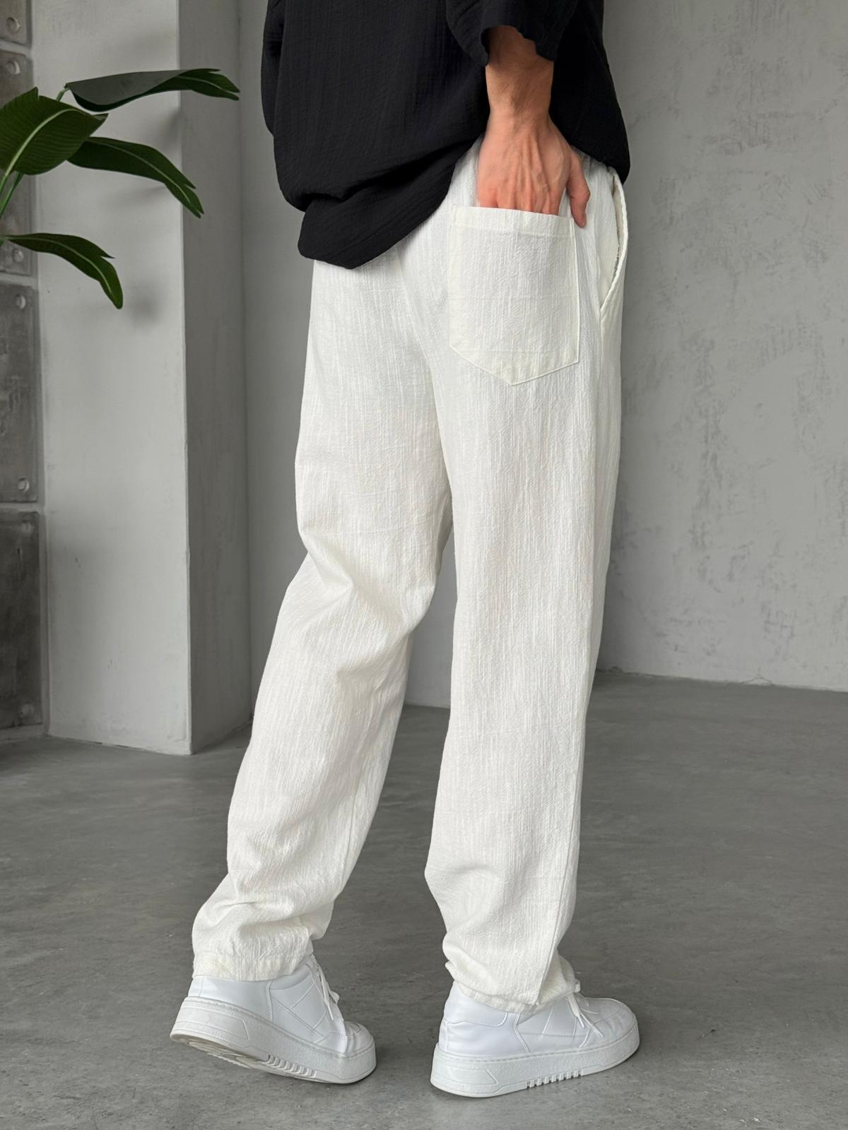 Linen Baggy Pants G -White | PNT.09