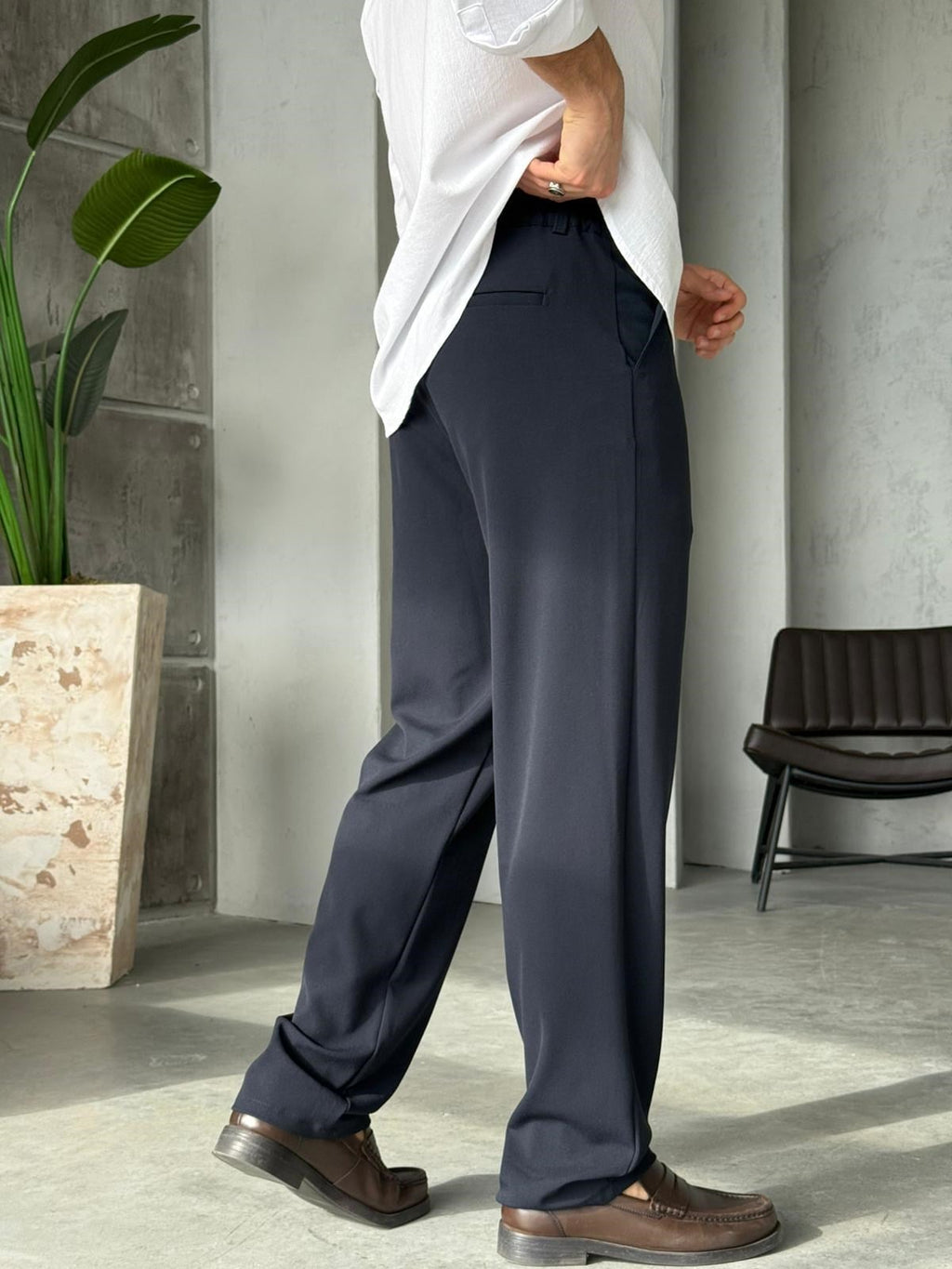 Baggy Fit Pants W – Navy | PNT.03