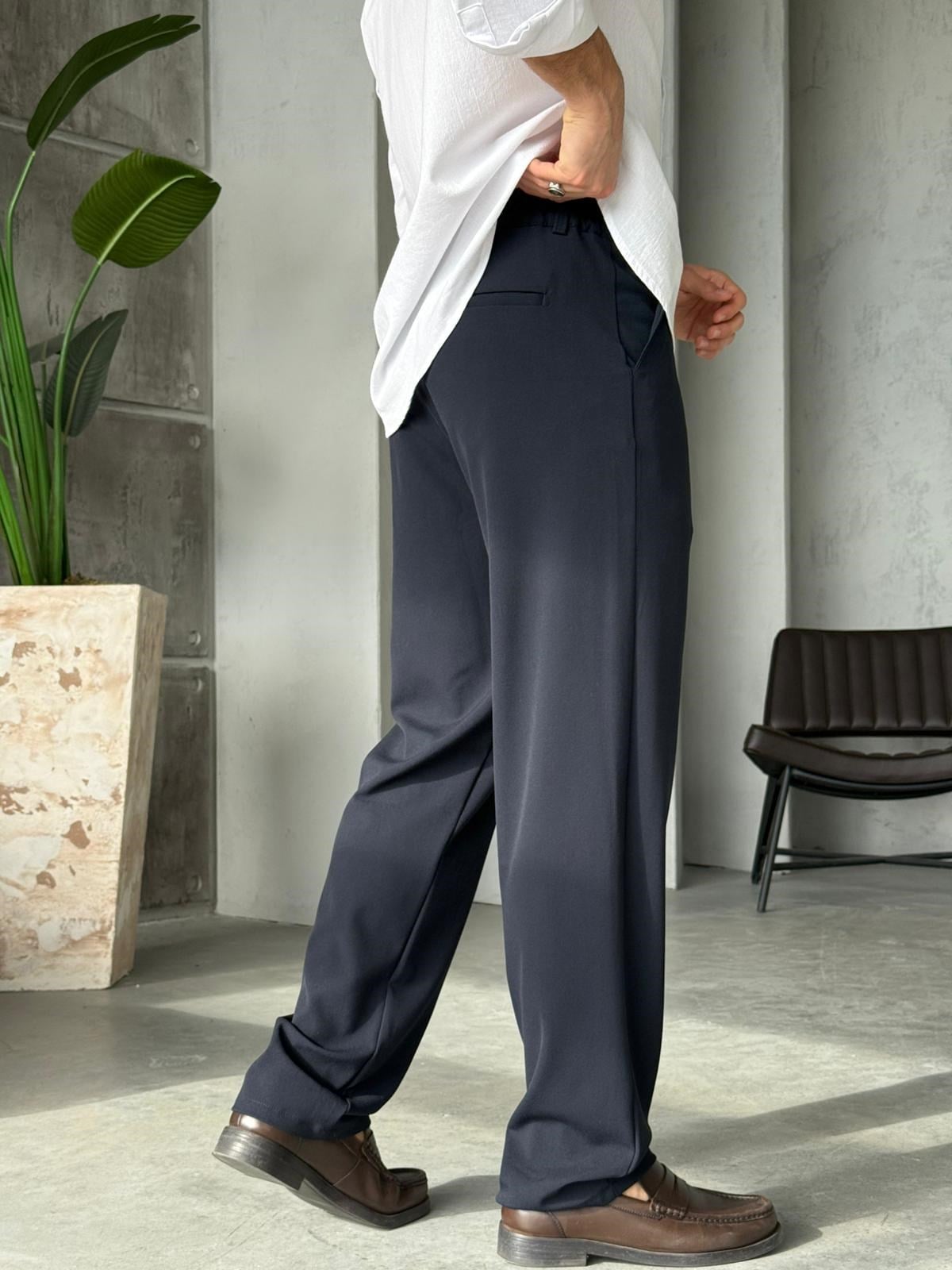 Baggy Fit Pants W – Navy | PNT.03