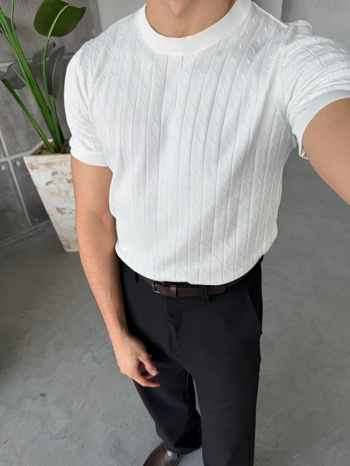 Pattern Knit - White | TST.020