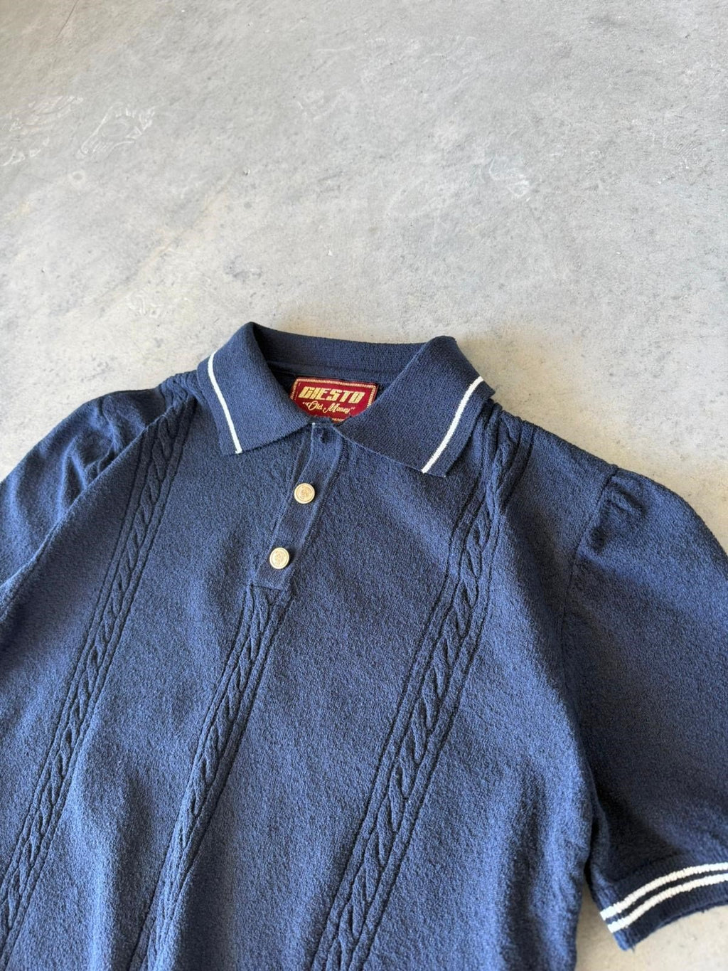 Gold Button Triko – Navy Blue | TST.021