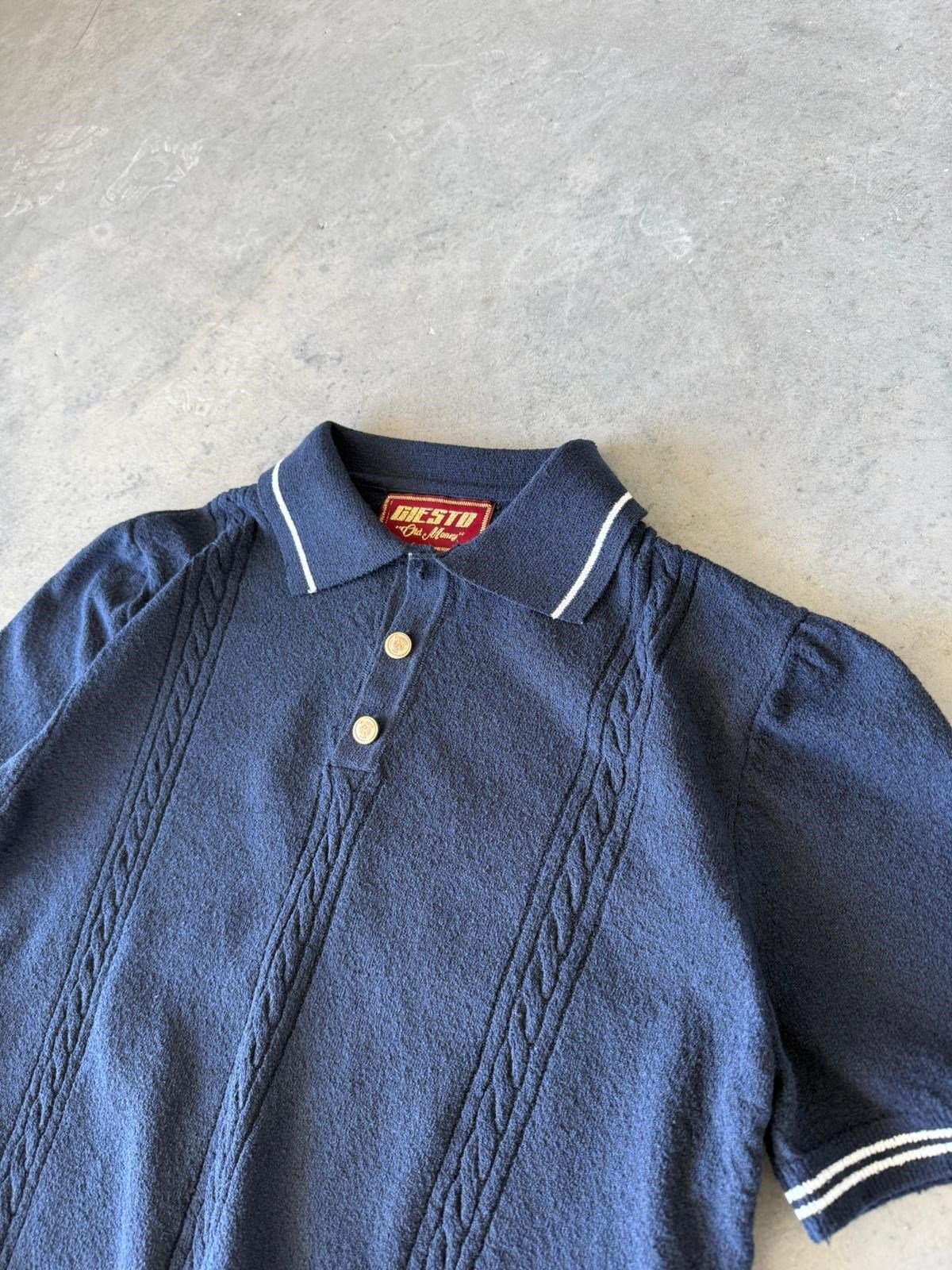 Gold Button Triko – Navy Blue | TST.021