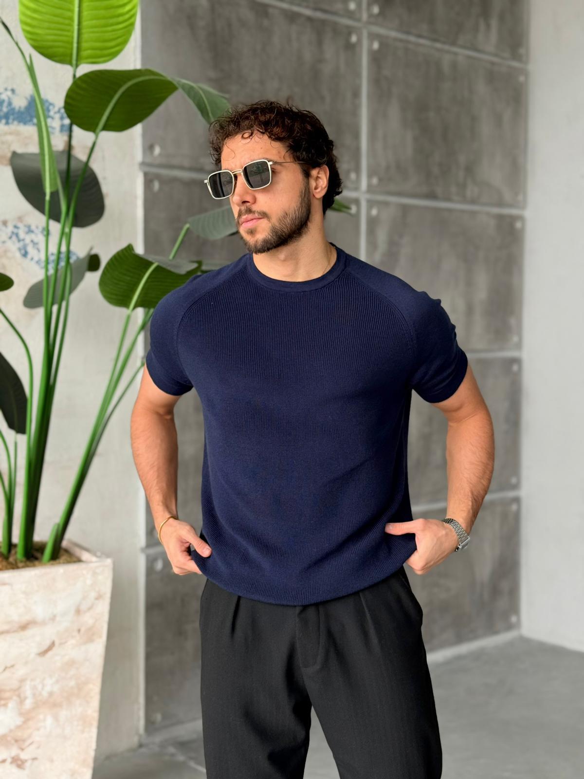 Reglan Knit Navy Blue | Tst.026
