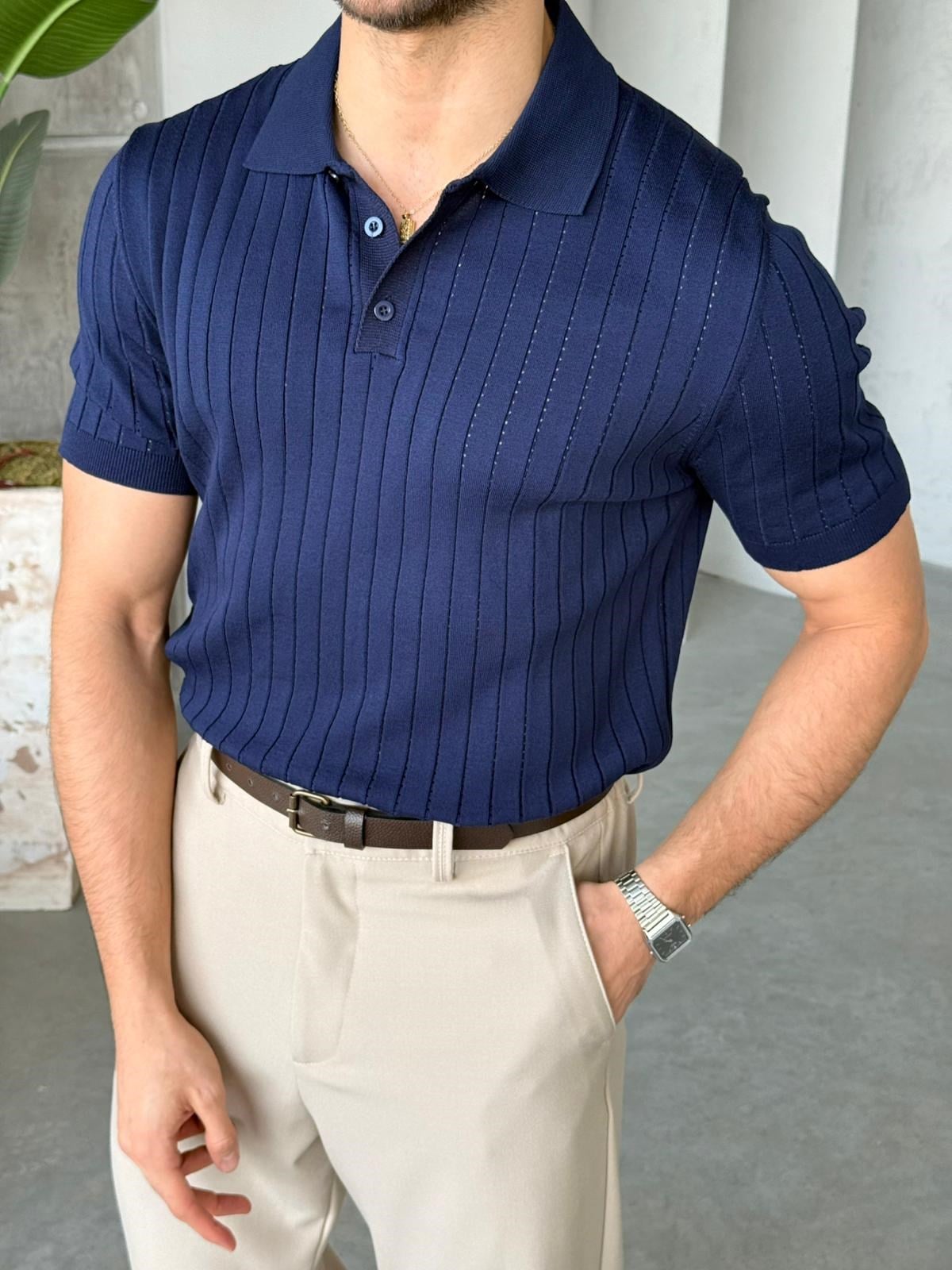 Polo Knit – Navy | TST.019