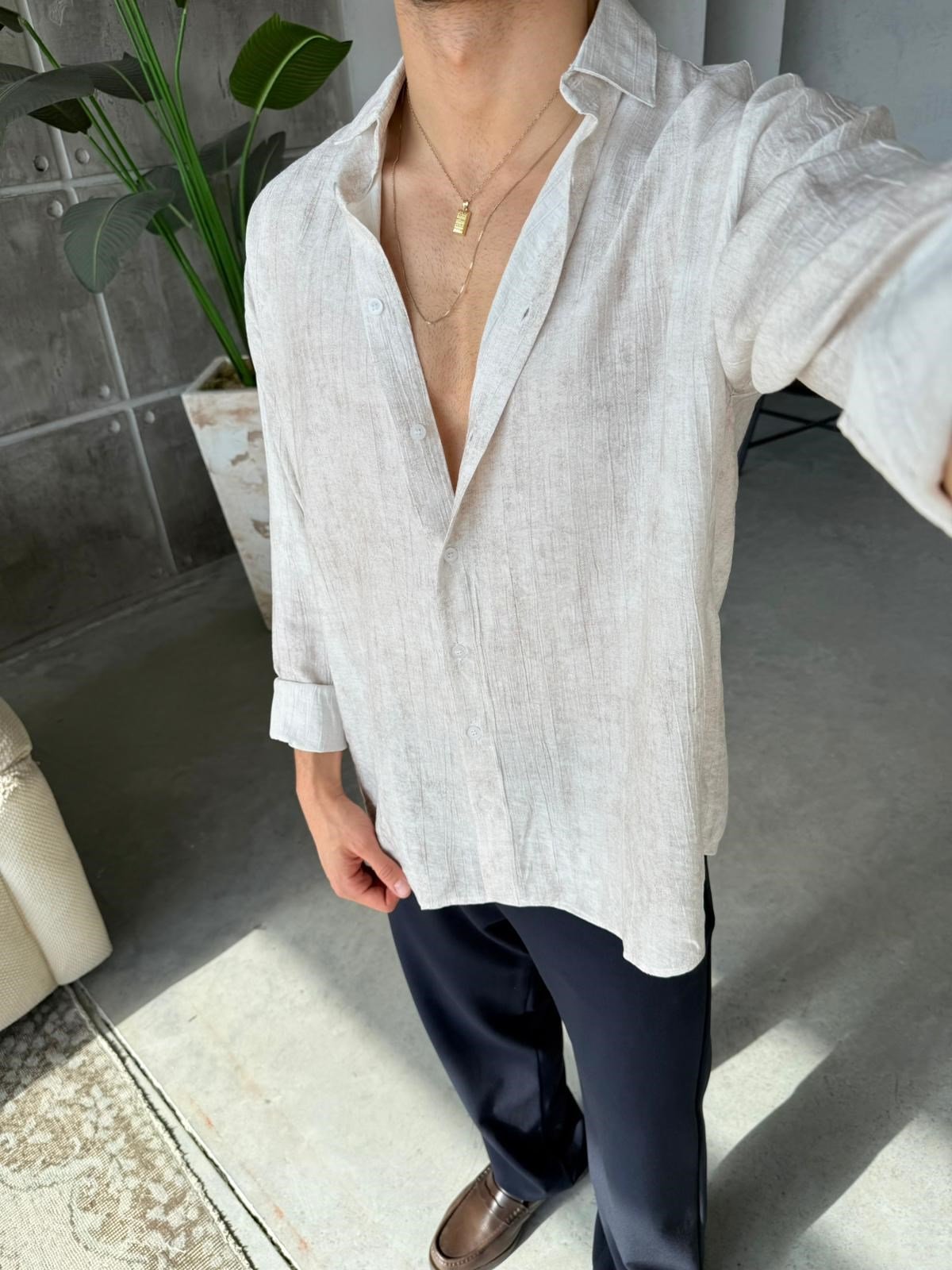 Patterned Modal  Shirt  | GML.017