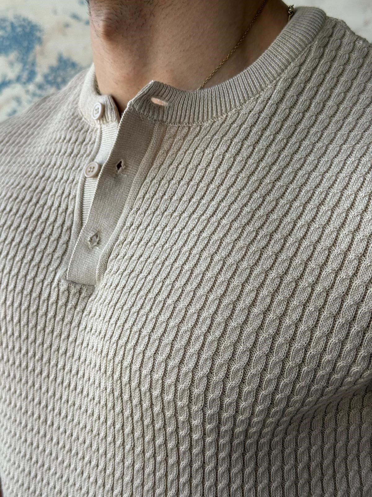 Button Knit – Cream | TST.021