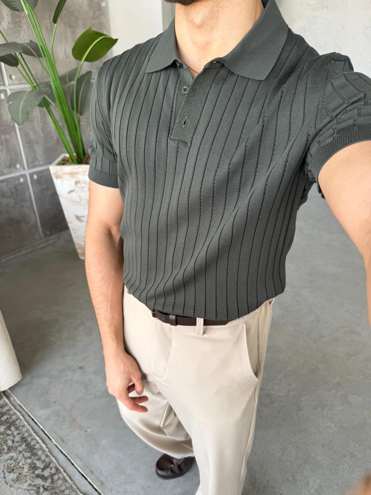 Polo Knit – Haki | TST.019
