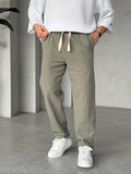 Linen Baggy Pants G - Haki | PNT.09