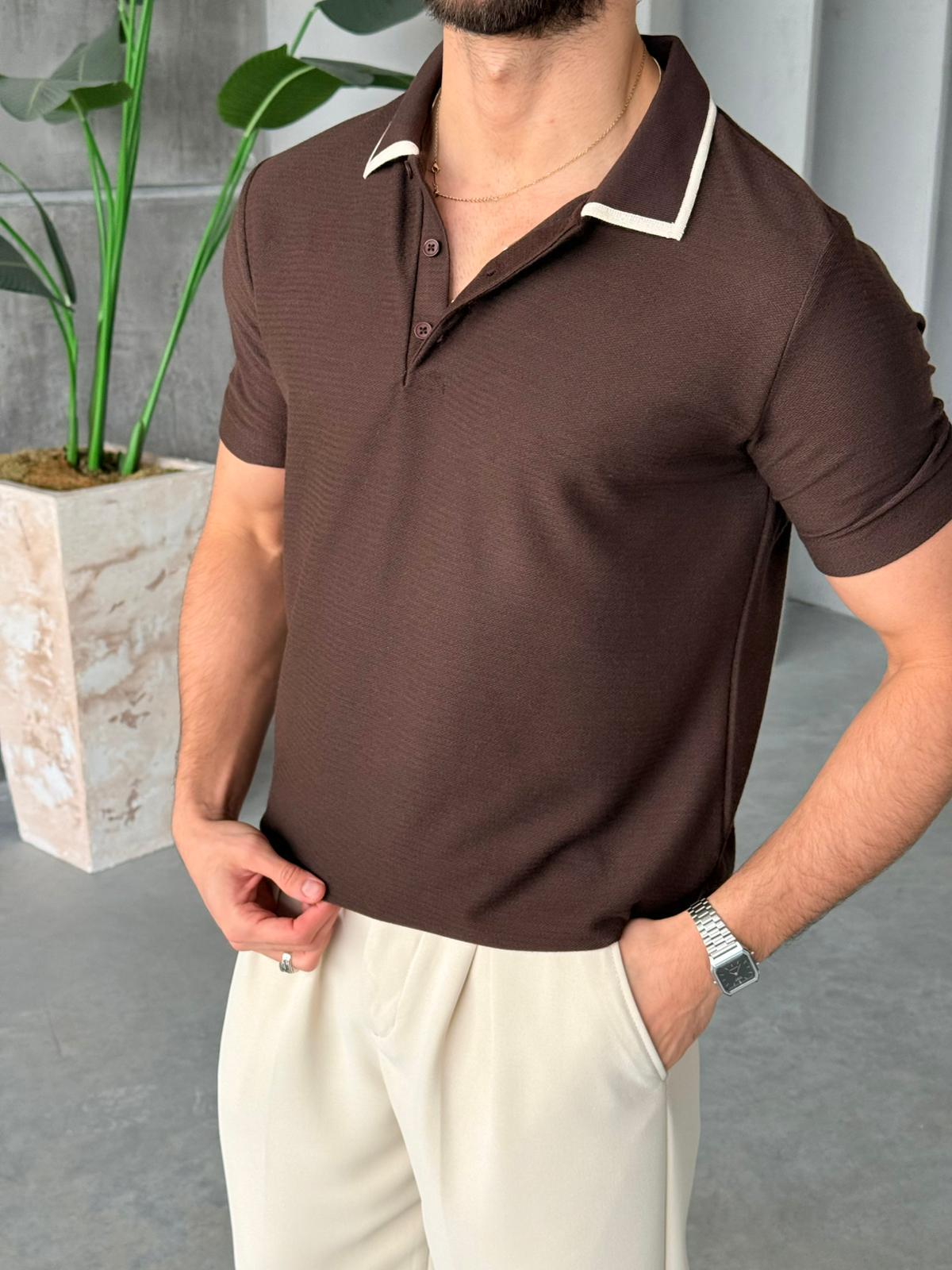 T-shirt Polo - Brown | TST.04