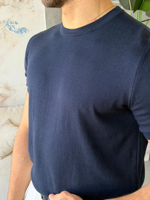 Basic Knitted Knitwear - Navy Blue | Tst.025