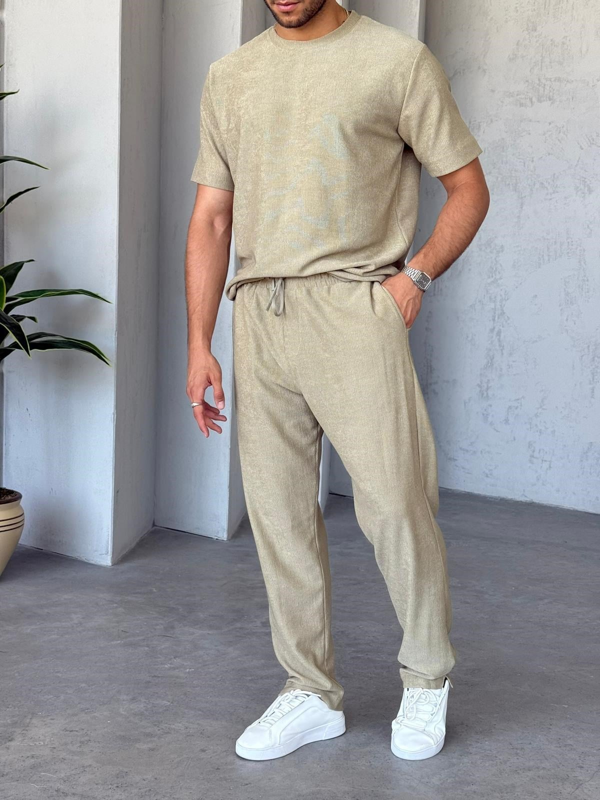 Ribbed Otteman Set  - Light Green | Set.08