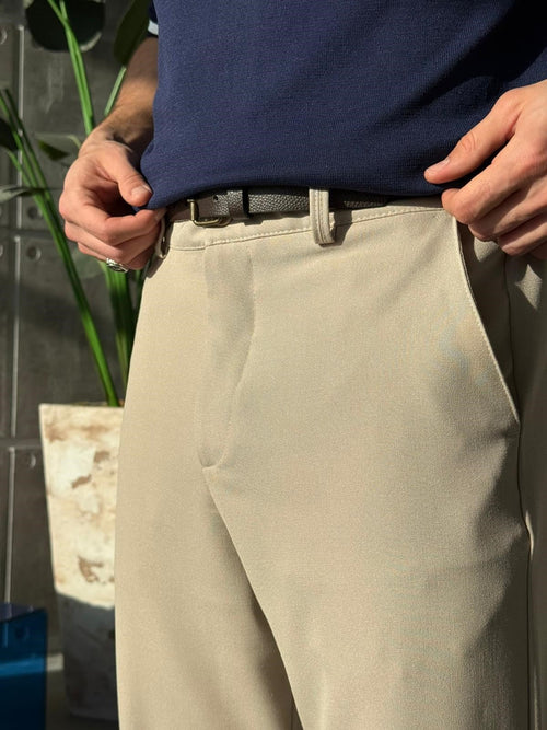 Baggy Fit Pants W – Cream | PNT.03